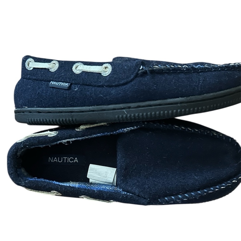 Nautica Navy Suede Deckhand Moc Toe Loafers Boat Shoes Toddler Boys 1